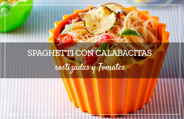 Spaghetti con Calabacitas Rostizadas y Jitomates